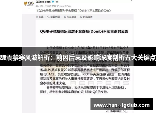 魏震禁赛风波解析：前因后果及影响深度剖析五大关键点